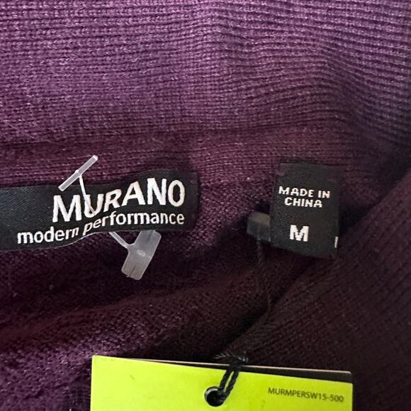 Murano Modern Performance Pullover‎ Lightweight Sweater Size Medium Burgundy - Picture 3 of 10